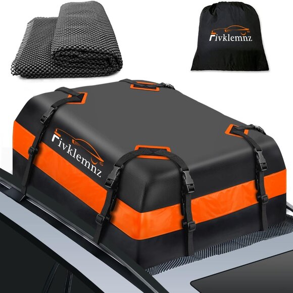 New Car Roof Bag Cargo Carrier, 15 Cubic Feet Waterproof Rooftop Cargo Car - Picture 1 of 6